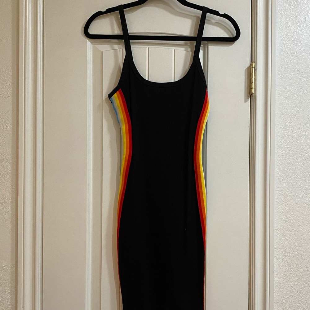 Black With Multi Colored Stripes - image 1